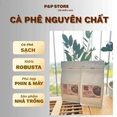 Cà phê Robusta 100% rang mộc, xay vừa, thích hợp pha phin và máy - 500g, giảm 19%
