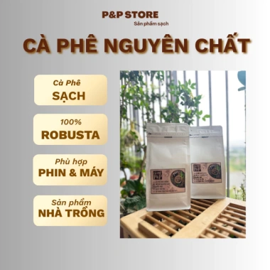 Cà phê Robusta 100% rang mộc, xay vừa, thích hợp pha phin và máy - 500g, giảm 19%