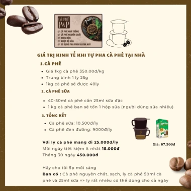 Cà phê Robusta 100% rang mộc, xay vừa, thích hợp pha phin và máy - 500g, giảm 19% 8 Cà phê Robusta 100% rang mộc, xay vừa, thích hợp pha phin và máy - 500g, giảm 19% 8