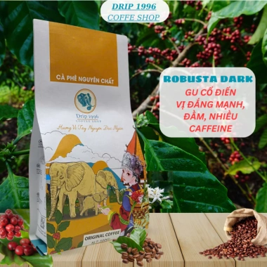 Cà phê Robusta Natural Dark 100% - Đắng mạnh, phù hợp pha phin, giảm 20%