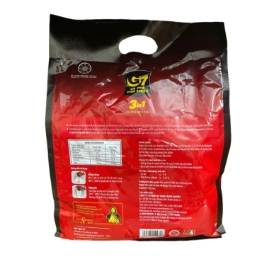 Cà Phê Sữa Hoà Tan G7 3in1 Bịch 50 Gói Vuông Trung Nguyên Mẫu Mới - Giá 208.000đ