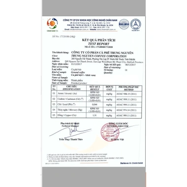 Cà phê Trung Nguyên Chữ I Khát Vọng 500g - Hương vị đậm đà, giảm giá 112k