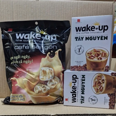 Cà Phê Wake Up Sài Gòn 456g (24x19g) & Tây Nguyên 288g (18x16g) - Giá ưu đãi 68.600 VND