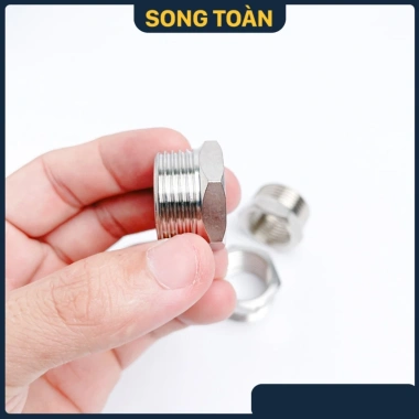 Cà Rá Inox 21-27-34 Nối Ren Trong Ngoài Hợp Kim Inox Bóng 201 Giá chỉ 20.000đ