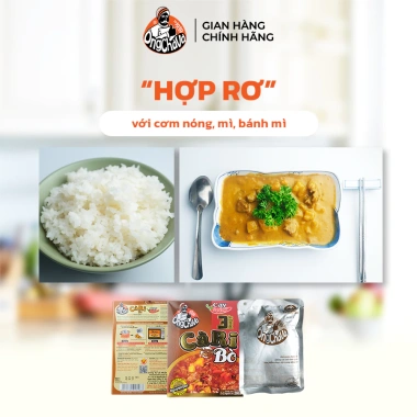 Cà Ri 3 Phút Bò Cay Ông Chà 200gr Thịt Thật Giá 35.000 VND Giảm Đặc Biệt