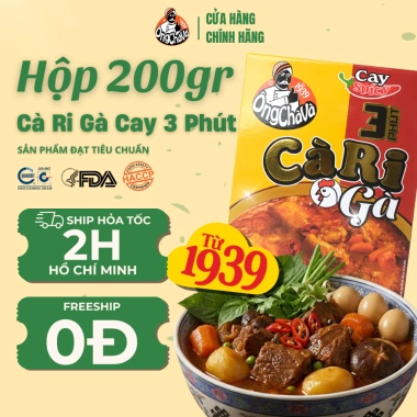Cà Ri 3 Phút Gà Cay Ông Chà 200g: Thịt Thật, Đậm Đà, Giá 45.000đ