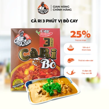 Cà Ri 3 Phút Ông Chà 200gr - Các Loại, Hàng Chính Hãng, Giá Ưu Đãi 29.000 VND