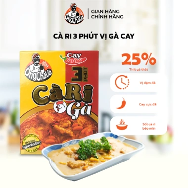 Cà Ri 3 Phút Ông Chà 200gr - Các Loại, Hàng Chính Hãng, Giá Ưu Đãi 29.000 VND