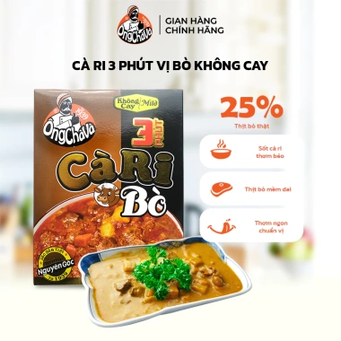 Cà Ri 3 Phút Ông Chà 200gr - Các Loại, Hàng Chính Hãng, Giá Ưu Đãi 29.000 VND
