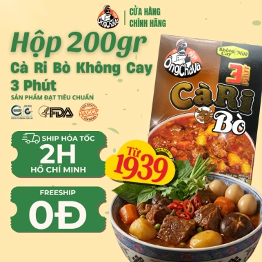 Cà Ri Bò 3 Phút Không Cay 200g - Thịt Thật, Giá 47k, Giảm Đến 12k
