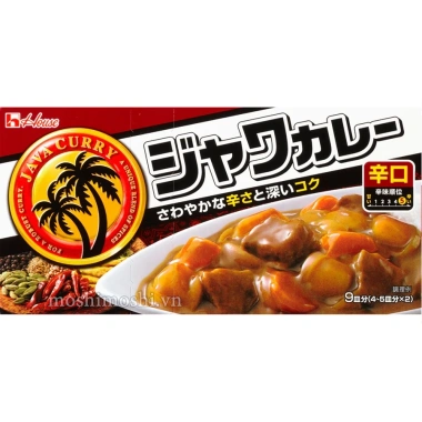 Cà ri cây dừa cay Java Curry Hot 185g Nấu kiểu Nhật chuẩn bài, vị cay đậm, giảm giá 154k
