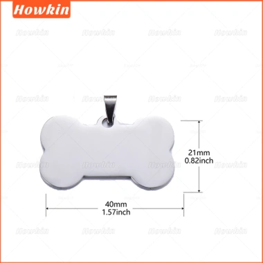 Cá Tính Thẻ Chó Vòng Cổ Tùy Chỉnh Tên - Thép Không Gỉ Khắc Nhận Dạng GP01