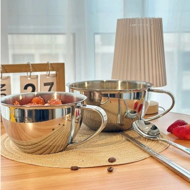Ca tô pha mỳ inox 18/10 size 13/16cm: Bữa sáng tiện lợi, giá ưu đãi 280.000₫ 2 Ca tô pha mỳ inox 18/10 size 13/16cm: Bữa sáng tiện lợi, giá ưu đãi 280.000₫ 2