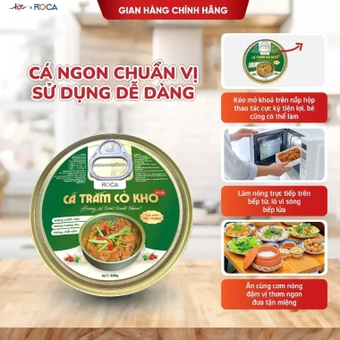 Cá Trắm Cỏ Kho ROCA 500g: Cá Kho Niêu Truyền Thống, chuẩn VietGAP, đậm đà, ăn kèm cơm