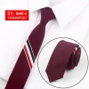 Cà vạt 5cm kẻ sọc đen-xám phong cách Hàn Quốc thời trang công sở nam nữ 7