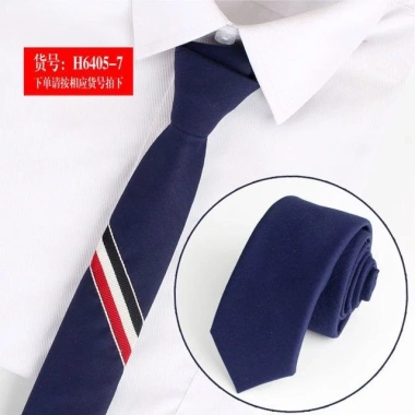 Cà vạt 5cm kẻ sọc đen-xám phong cách Hàn Quốc thời trang công sở nam nữ 10 Cà vạt 5cm kẻ sọc đen-xám phong cách Hàn Quốc thời trang công sở nam nữ 10
