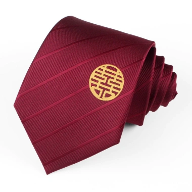 Cà vạt 8cm Burgundy Happy Groom - Đỏ lười - Phù hợp cưới và quà tặng nam nữ, giá 75.599₫ 5
