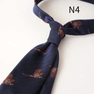 Cà vạt 8CM cho hội nghị - Sóc chim vuông xanh hải quân - 49.679 VND