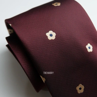 Cà vạt 8cm hoa nhỏ Tết - Đám cưới, mẫu Flowers Pattern, The Harry, chỉ 225.000 VND 8