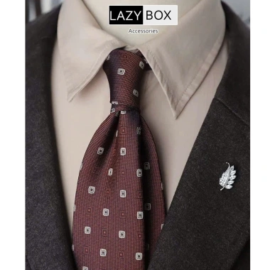 Cà vạt Caravat nam công sở Sartorial Guys 8cm tone đỏ nâu - Giá chỉ 175.000đ