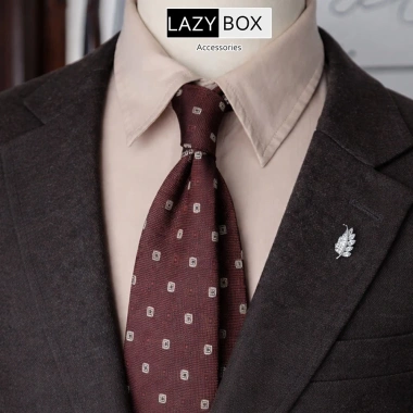 Cà vạt Caravat nam công sở Sartorial Guys 8cm tone đỏ nâu - Giá chỉ 175.000đ