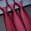 Cà vạt đỏ nam Zipper tiện lợi - Quà tặng chú rể, phụ kiện doanh nhân