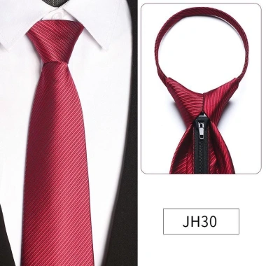 Cà vạt đỏ nam Zipper tiện lợi - Quà tặng chú rể, phụ kiện doanh nhân 3