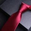 Cà vạt đỏ nam Zipper tiện lợi - Quà tặng chú rể, phụ kiện doanh nhân 8
