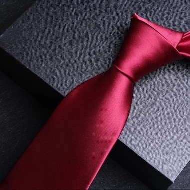 Cà vạt đỏ nam Zipper tiện lợi - Quà tặng chú rể, phụ kiện doanh nhân 8