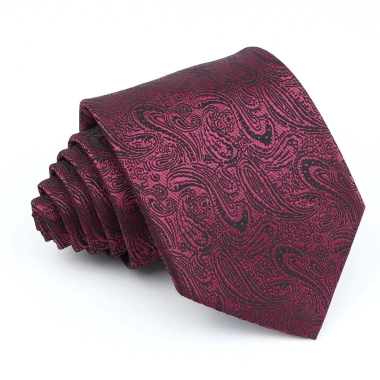 Cà vạt đỏ Zonfaz 8cm - Sọc paisley hoa lụa, chắc chắn, thời trang, 68.364₫ 8