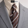 Cà vạt kẻ nâu 8CM cao cấp trơn - Quà tặng công sở Sartorial Guys, giảm giá 160.000₫