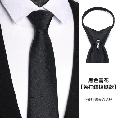Cà Vạt Không Dây Nam Trang Trọng Dây Kéo Đen Xanh - Phong Cách Kinh Doanh & Cưới 7