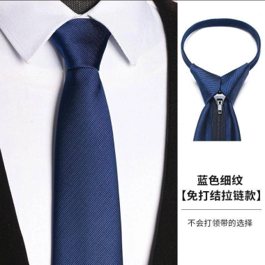 Cà Vạt Không Dây Nam Trang Trọng Dây Kéo Đen Xanh - Phong Cách Kinh Doanh & Cưới 9