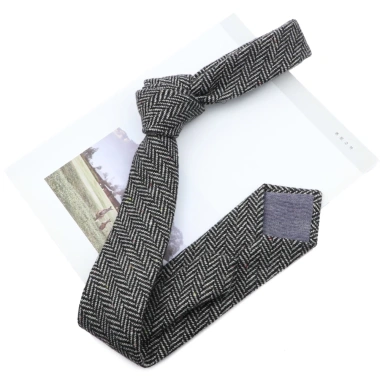 Cà vạt len nam handmade vintage màu trơn skinny, phụ kiện tiệc cưới 102.975₫