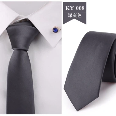 Cà vạt lụa trơn cao cấp bản nhỏ 6cm - Giá ưu đãi 120.000 VNĐ, chất liệu mượt mà, phong cách lịch lãm