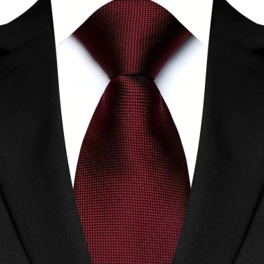 Cà vạt nam 8CM Burgundy Maroon Paisley chấm đỏ sọc doanh nhân tiệc cưới