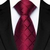 Cà vạt nam 8CM Burgundy Maroon Paisley chấm đỏ sọc doanh nhân tiệc cưới 9