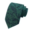 Cà vạt nam 8CM chấm bi sọc Paisley Ascot xanh lá cây - Phụ kiện tiệc kinh doanh 8
