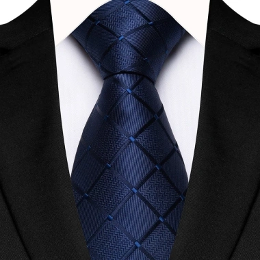 Cà vạt nam 8cm cổ điển Jacquard xanh hải quân - Giá 53.999đ, phù hợp tiệc cưới & doanh nghiệp 5