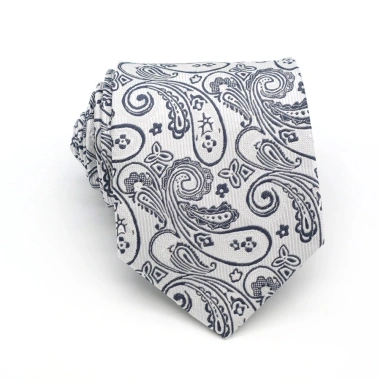 Cà vạt nam 8cm đen-xám sọc lụa cổ Jacquard dệt dây buộc - Công sở & tiệc cưới 8