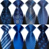 Cà vạt nam 8cm Jacquard hoàng gia xanh phong cách cổ điển kẻ sọc Paisley chắc chắn tiệc cưới kinh doanh