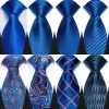 Cà vạt nam 8cm Jacquard hoàng gia xanh phong cách cổ điển kẻ sọc Paisley chắc chắn tiệc cưới kinh doanh 2