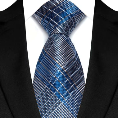 Cà vạt nam 8cm Jacquard hoàng gia xanh phong cách cổ điển kẻ sọc Paisley chắc chắn tiệc cưới kinh doanh 4