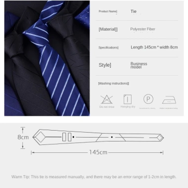 Cà vạt nam 8cm vừa vặn, thích hợp cho hội nghị, tiệc tối, chú rể, doanh nhân - Giá ưu đãi 31.752₫