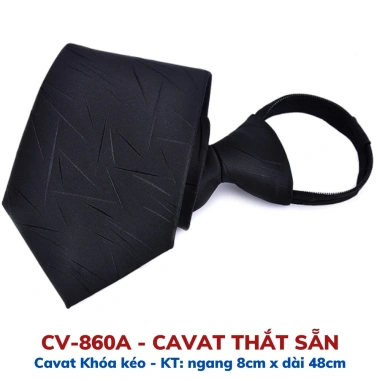 Cà vạt nam bản to 8cm đen lịch sự - Cravat công sở, dự tiệc CV-860, giảm giá 3