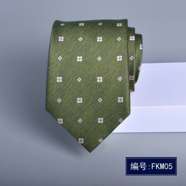 Cà vạt nam công sở hoa nhỏ 7.5-8cm, in hình hành chính, sọc xanh phong cách mới 10