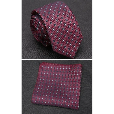 Cà Vạt Nam Cravat Túi Vuông Chấm Sọc Gravata Jacquard - Bộ Cưới Sang Trọng 111k 7