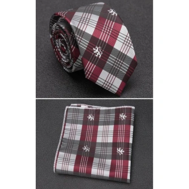 Cà Vạt Nam Cravat Túi Vuông Chấm Sọc Gravata Jacquard - Bộ Cưới Sang Trọng 111k 8