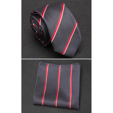 Cà Vạt Nam Cravat Túi Vuông Chấm Sọc Gravata Jacquard - Bộ Cưới Sang Trọng 111k 9