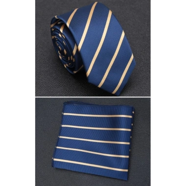 Cà Vạt Nam Cravat Túi Vuông Chấm Sọc Gravata Jacquard - Bộ Cưới Sang Trọng 111k 10